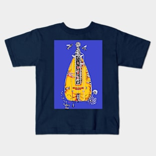 Indigo Insect Hurdy-gurdy Kids T-Shirt